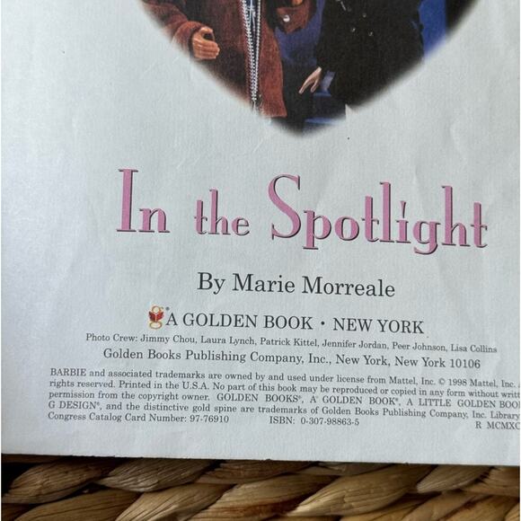 A Little Golden Book : BARBIE In the Spotlight Marie Morreale 1998. Mattel Inc - Picture 4 of 8